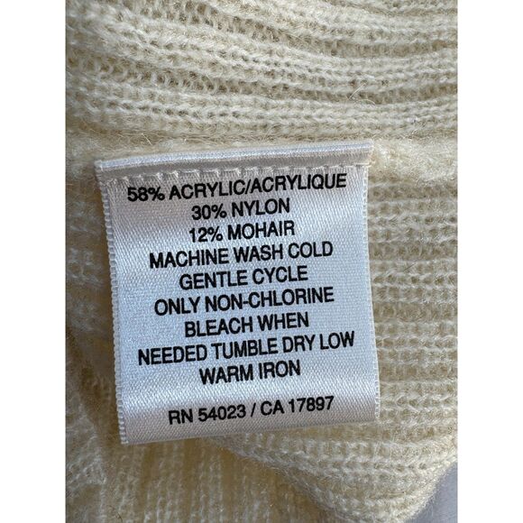 Vintage Old Navy Mohair Blend Y2K Sweater Top Vest Size S Classy Natural Minimal - Picture 7 of 9